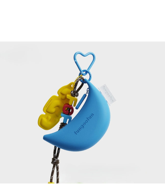 Le MARKET'FUN - porte-clé lune assorti Fungoofun, coloris jaune