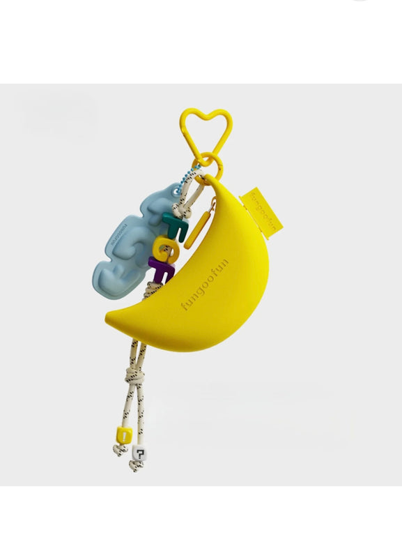 Le MARKET'FUN - porte-clé lune assorti Fungoofun, coloris marron