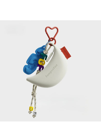 Le MARKET'FUN - porte-clé lune assorti Fungoofun, coloris bleu