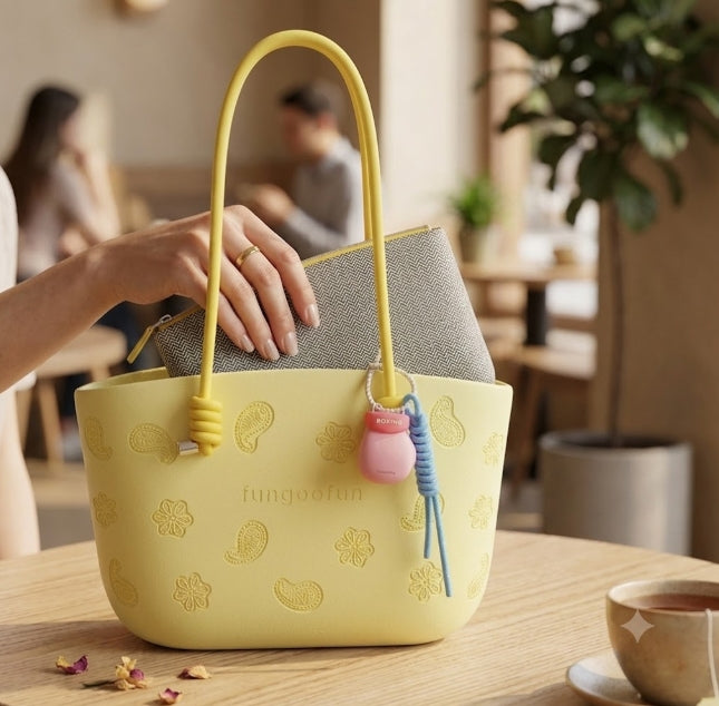 Le BOXY - sac panier kawaii Fungoofun, mise en situation lifestyle