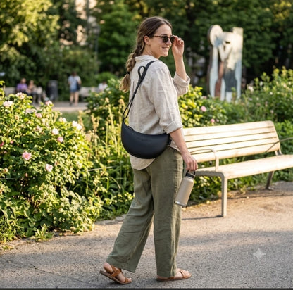 Le DEMI-LUNE sac besace Fungoofun - mise en situation