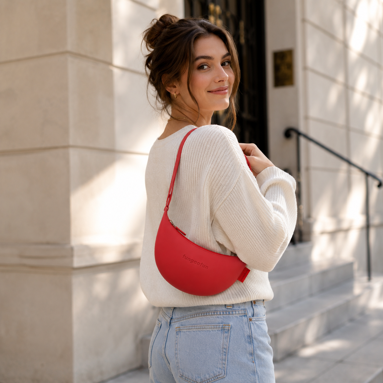 Sac bandoulière DEMI-LUNE Fungoofun en situation – vue 15