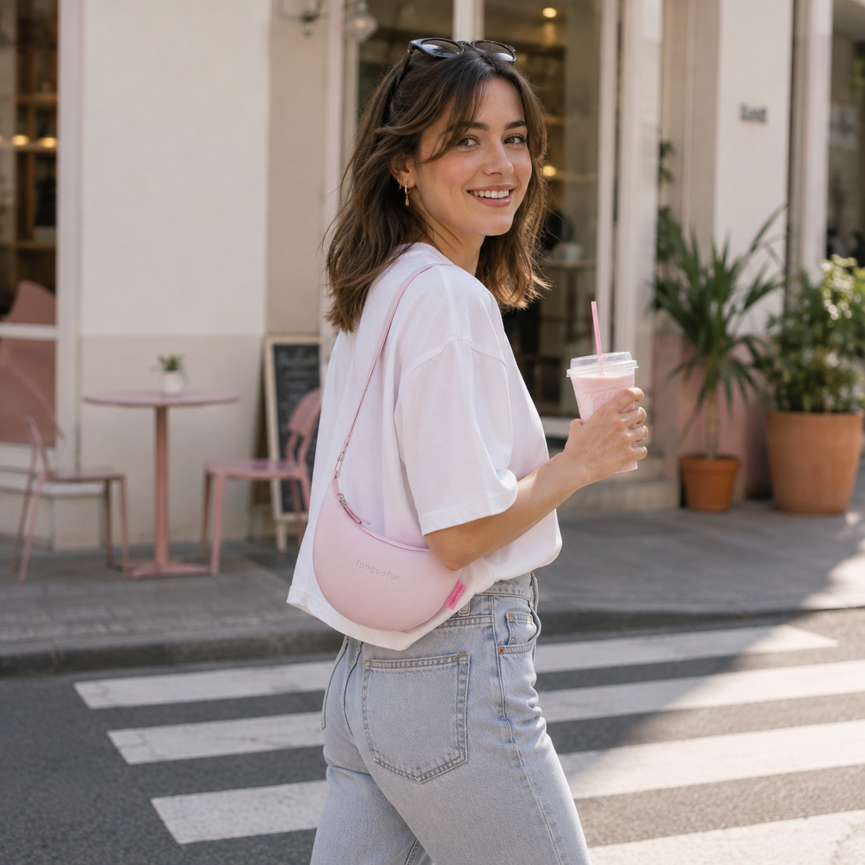 Sac bandoulière DEMI-LUNE Fungoofun en situation – vue 14