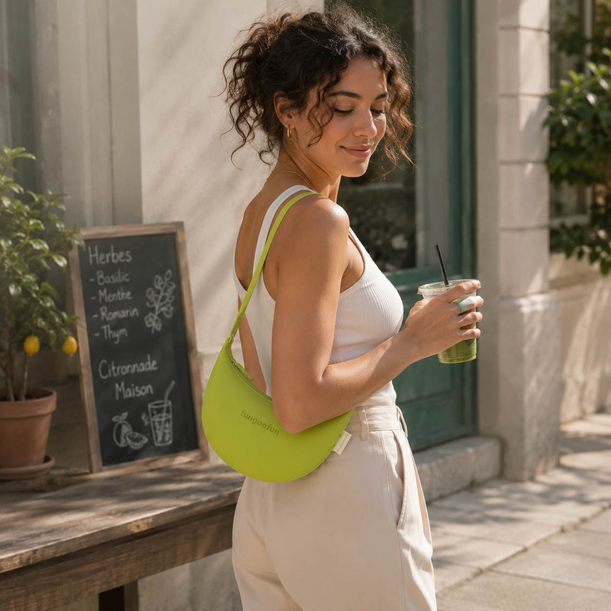 Sac bandoulière DEMI-LUNE Fungoofun en situation – vue 13