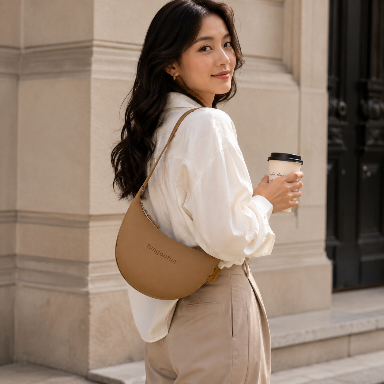 Sac bandoulière DEMI-LUNE Fungoofun en situation – vue 18