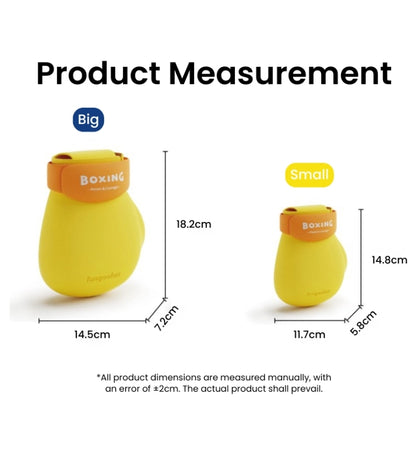 Le PUNCHY Mini sac gant de boxe Fungoofun coloris Jaune avec dimensions