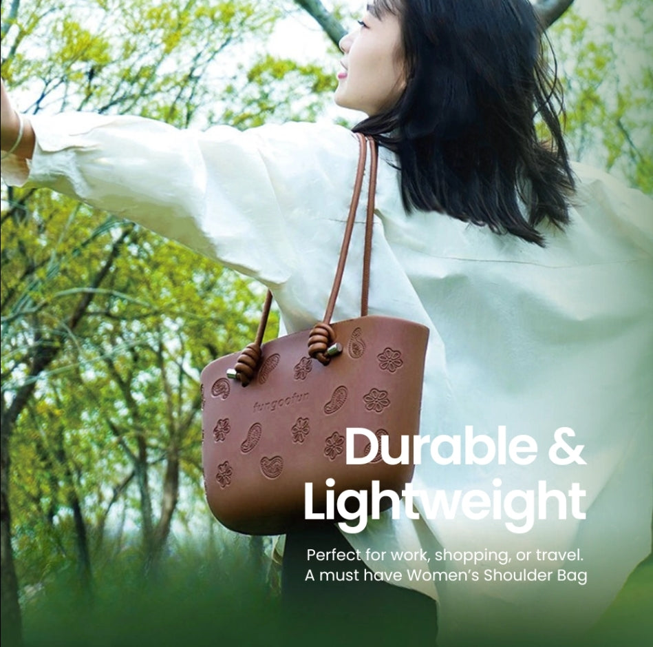 Le BOXY - sac panier Marron Fungoofun, vue détaillée
