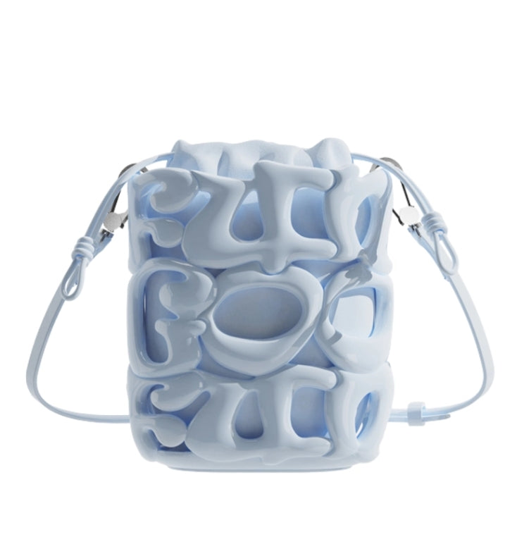 Le ALPHA - sac bucket vernis Fungoofun, coloris bleu