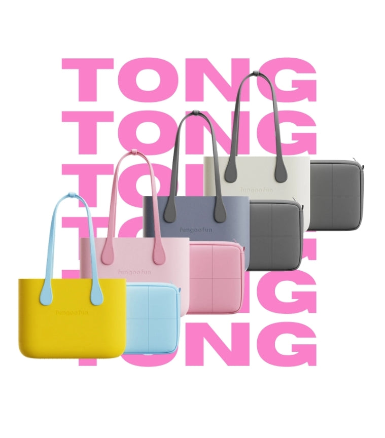 Le CANDY duo sac cabas et pochette Fungoofun - les 4 coloris disponibles