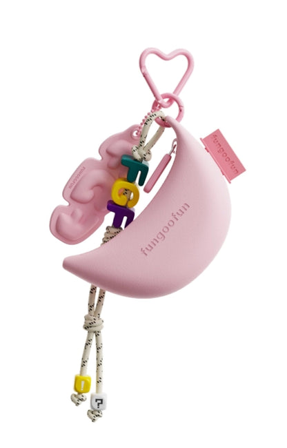 Le MOONY mini porte-clés lune Fungoofun coloris Rose